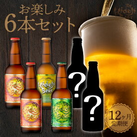 【ふるさと納税】ビール 定期便 12ヶ月 宮崎ひでじビール お楽しみ6本 セット 太陽のラガー 森閑のペールエール 九州CRAFT 日向夏Premium クラフトビール 飲み比べ 地ビール 麦酒 瓶 アルコール 送料無料