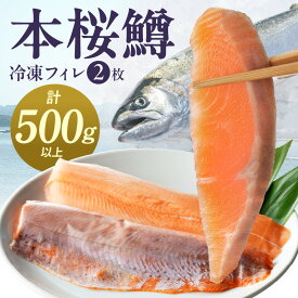 【ふるさと納税】【2025年6月より順次出荷】 本桜鱒 冷凍 フィレ 2枚 計 500g以上 不定貫 業務用 養殖 魚 魚介 魚介類 海鮮 焼魚 ムニエル 海鮮丼 刺身 宮崎県 延岡市 お取り寄せ お取り寄せグルメ 送料無料