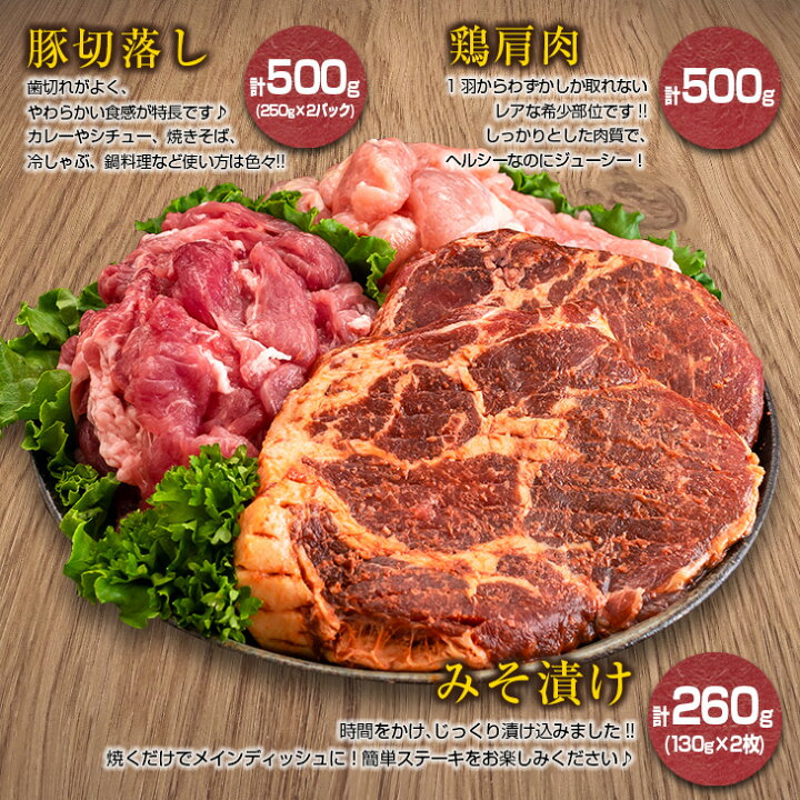 【ふるさと納税】豚肉5種&鶏肩肉みんなでわいわいお楽しみセット(合計2.1kg) 宮崎県日南市 ≪毎月300セット限定!!≫豚ロース&豚バラ&豚切落しセット(合計3kg)日南市産