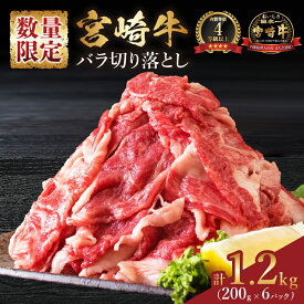 【ふるさと納税】小分けで便利 数量限定 4等級以上 宮崎牛 切り落とし 牛肉 計1.2kg 黒毛和牛 ビーフ ブランド牛 国産 食品 おかず すき焼き 牛丼 カレー シチュー 焼肉 お弁当 おつまみ ご褒美 お祝い 記念日 小分け おすすめ おすそ分け お取り寄せ 宮崎県 日南市 送料無料