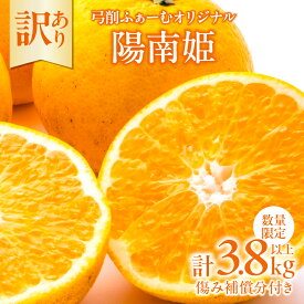 【ふるさと納税】先行予約 訳あり オリジナル ブランド 陽南姫 計3.8kg以上 傷み補償分付き 令和8年発送 期間限定 数量限定 フルーツ 果物 くだもの 柑橘 みかん 訳アリ 家庭用 不揃い 傷 規格外 国産 食品 デザート ジュース おやつ 希少 おすすめ 宮崎県 日南市 送料無料