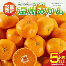 【ふるさと納税】ネイバーフッド 温州みかん 計5kg以上 傷み補償分付き 期間限定 数量限定 フルーツ 果物 くだもの ミカン 柑橘 オレンジ 人気 国産 食品 デザート おやつ おすすめ 産地直送 おすそ分け ギフト 贈り物 特産品 宮崎県 日南市 送料無料