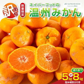 【ふるさと納税】≪内容量が選べる≫ 訳あり 数量限定 ネイバーフッド 温州みかん 5kg 8kg 傷み補償分付き 期間限定 フルーツ 果物 くだもの ミカン 柑橘 オレンジ 人気 国産 食品 デザート おやつ おすすめ 産地直送 ご家庭用 おすそ分け 特産品 宮崎県 日南市 送料無料