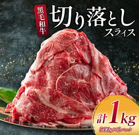 【ふるさと納税】黒毛和牛 切り落とし スライス 計1kg 牛肉 ビーフ 国産 食品 おかず お弁当 おつまみ 焼肉 BBQ 鉄板焼き 肉巻き 肉じゃが 牛丼 炒め物 カレー シチュー 小間切れ こま切れ お祝 記念日 イベント 小分け お取り寄せ グルメ 宮崎県 日南市 送料無料