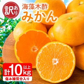 【ふるさと納税】訳あり 海藻木酢みかん 計 10kg 以上 傷み補償分入り フルーツ 果物 くだもの 柑橘 みかん 国産 みかんジュース 食品 家庭用 自宅用 B品 わけあり オレンジ デザート おやつ おすすめ おすそ分け ご褒美 産地直送 宮崎県 日南市 送料無料