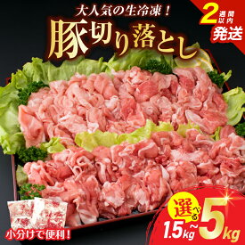 【ふるさと納税】≪内容量が選べる≫大人気 生冷凍 厳選 豚切り落とし 国産 食品 豚肉 ぶた ポーク 小分け 個包装 真空パック 便利 大容量 生姜焼き 野菜炒め 豚汁 肉じゃが 豚丼 お弁当 おかず 晩ご飯 おすすめ 使い切りサイズ 万能食材 おすそ分け 宮崎県 日南市 送料無料