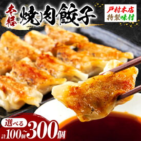 【ふるさと納税】焼くだけ!! 簡単調理 ≪選べる≫ 焼肉餃子 100 ～ 300個 小分け 宮崎 餃子 ぎょうざ ギョーザ 加工品 国産 惣菜 戸村本店 特製餃子 自家製餃子 冷凍餃子 おすすめ おかず おつまみ お弁当 おすそ分け 手土産 贈り物 ギフト プレゼント 日南市 送料無料