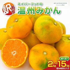 【ふるさと納税】≪内容量が選べる≫ 訳あり ネイバーフッド 温州みかん 2kg 5kg 10kg 15kg 傷み補償分入り フルーツ 果物 くだもの ミカン 柑橘 オレンジ 国産 食品 デザート おやつ おすすめ 産地直送 ご家庭用 おすそ分け 特産品 宮崎県 日南市 送料無料