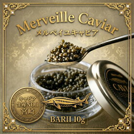 【ふるさと納税】【純国産宮崎キャビア】メルベイユキャビア　バエリ＜10g：冷凍タイプ＞キャビア チョウザメの卵 チョウザメ 魚介 魚卵 おつまみ ふるさと 人気 おすすめ 贈答 ギフト お裾分け プレゼント 宮崎県 小林市 送料無料