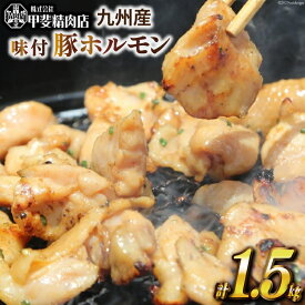 【ふるさと納税】 レビューキャンペーン 九州産 味付け肉 豚ホルモン 300g×5 計1.5kg [甲斐精肉店 宮崎県 日向市 452060706] 肉 お肉 豚肉 豚ホル 味付き 焼肉 BBQ 冷凍