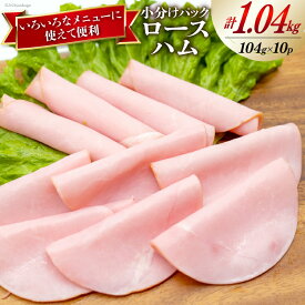 【ふるさと納税】 日本ハム ハム ロースハム 104g×10P 計1.04kg [日本ハムマーケティング 宮崎県 日向市 452060951] お肉 豚肉 豚 日本ハム ニッポンハム 冷蔵 小分け
