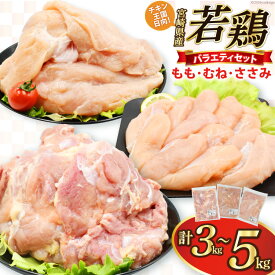 【ふるさと納税】 レビューキャンペーン ももむねささみ 3kg・5kg セット 宮崎県産 若鶏[アイフーズ 宮崎県 日向市 452061017] 冷凍 鶏 鶏肉 国産 もも肉 モモ肉 むね肉 ムネ肉 ささみ ササミ むね もも バラエティ 【日向市は若鶏出荷額5年連続日本一】