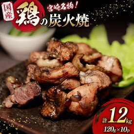 【ふるさと納税】 レビューキャンペーン 鶏 炭火焼 国産 鶏炭火焼 120g 10p 真空パック [さくら産業 宮崎県 日向市 452061214] 宮崎 炭火焼き 鶏炭火焼き 鶏肉 【日向市は若鶏出荷額5年連続日本一】
