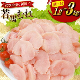 【ふるさと納税】 レビューキャンペーン 鶏肉 むね肉 宮崎県産 若鶏 皮なし むね切身 1.2kg 3kg [TRINITY 宮崎県 日向市 452061356] 小分け むね 宮崎 胸 真空パック ムネ肉 胸 冷凍 肉 【日向市は若鶏出荷額5年連続日本一】