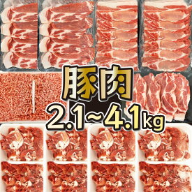 【ふるさと納税】【数量限定・発送時期が選べる】宮崎県産 豚バラエティー 4.1kgセット(豚切り落とし500g×4、豚ロースしゃぶしゃぶ用300g×2、豚肩ロースしゃぶしゃぶ用300g×2、豚ロース又は肩ロースとんかつ用4枚（合計400g以上）、豚ミンチ500g×1)【KU405】大満足 人気