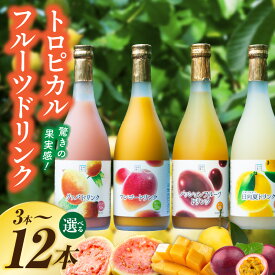 【ふるさと納税】【内容量・本数が選べる】驚きの果実感！トロピカルフルーツドリンク フルーツドリンク ドリンク フルーツ 飲み物 飲み物セット ドリンクセット 飲み比べ セット 詰め合わせ 贈答 贈り物 ギフト プレゼント お中元 お歳暮 宮崎県 串間市 送料無料