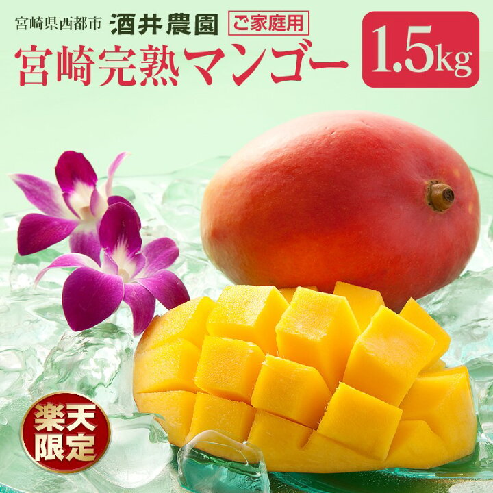 楽天市場】【ふるさと納税】酒井農園 完熟マンゴー1.5kg「訳あり 