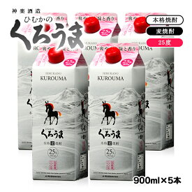 【ふるさと納税】ひむかのくろうま 25度 900ml×5パック ふるさと納税 宮崎 焼酎＜1.5-52＞