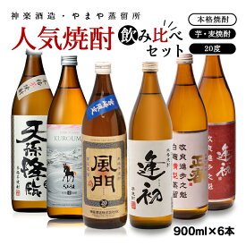 【ふるさと納税】神楽酒造とやまや蒸留所人気焼酎飲み比べ6本セット ふるさと納税 宮崎 焼酎 麦焼酎 芋焼酎