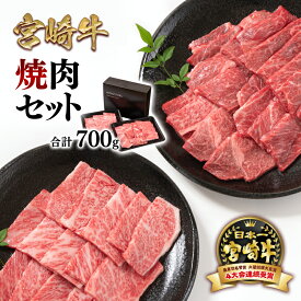 【ふるさと納税】「宮崎牛」焼肉セット700g「数量限定」宮崎県 西都市 化粧箱 赤身と肩ロース 牛 肉 牛肉 国産 ふるさと納税 宮崎牛 焼肉 黒毛和牛 数量限定 ミヤチク ＜1.6-23＞