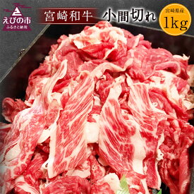 【ふるさと納税】 訳あり 宮崎和牛 小間切れ 1kg 1000g 250g×4個 牛肉 お肉 スライス 経産牛 和牛 冷凍 小分け 宮崎県産 九州産 送料無料