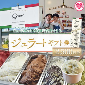【ふるさと納税】＜ジェラートギフト券5枚 2,500円分＞ 5回分 お食事券 チケット 外食 宮崎県 三股町 スイーツ アイス ヘルシー おやつ 菓子 お菓子 洋菓子 おたのしみ お楽しみ ギフト プレゼント チャオジェラテリア 【MI625-ci】【Ciao Gelateria】