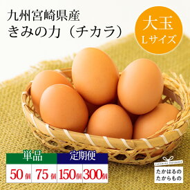 【ふるさと納税】九州宮崎県 赤たまご『きみの力(チカラ)』Lサイズ 量を選べる! 《単月50個/75個 定期便 合計150個(3ヶ月)/300個(6ヶ月)》 玉子 大容量 故郷納税 8000円 10000円以下 30000円 50000円 卵セット ミネラルたっぷりの飼料ですくすく育った鶏の卵 高原町 送料無料