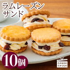 宮崎県 無添加 保存料不使用『ラムレーズンサンド』10個 お菓子ランキング上位 ケーキハウスくるみの里のボリューム満点 大人気のスイーツ返礼品 満足サイズ 後味あっさり 洋菓子 アフタヌーンティー ギフト 贈答 お中元 送料無料 10000円 1万円 故郷納税