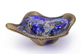 【ふるさと納税】金・プラチナ象嵌「光琳」1983J.CAVIAR　BOWL 皇煌（こうおう）【選べるカラー：ブルー／グリーン】 民芸品 工芸品 食器 送料無料