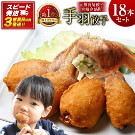【ふるさと納税】TV番組で餃子日本一獲得！＜馬渡の手羽餃子18本＞ 餃子の馬渡 送料無料 手羽先 餃子 ぎょうざ ギョーザ 月曜から夜ふかし 怒り新党 宮崎餃子 特産品 宮崎県 高鍋町【冷凍】【TVで話題沸騰！】