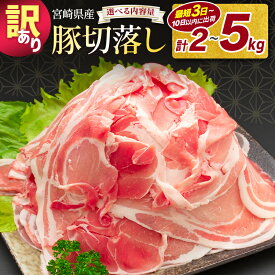 【ふるさと納税】＜選べる内容量＆配送期間＞［訳あり］宮崎県産 豚切り落とし 2kg～5kg 国産 小分け 便利 お弁当 豚丼 炒め物 ぶた肉 ブタ肉 butaniku ポーク pork スピード便 3～10日以内出荷