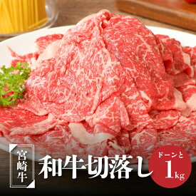 【ふるさと納税】宮崎牛和牛切り落とし1kg - ブランド牛 国産牛肉 国産黒毛和牛 A4等級A5等級 綺麗なサシ とろけるような食感 和牛ブランド 切落とし 牛丼/肉じゃが 送料無料 K01_0011 【宮崎県木城町】