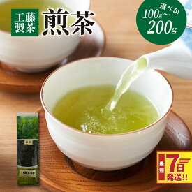 【ふるさと納税】工藤製茶 煎茶 - お茶っぱ 茶葉 リーフタイプ お茶の葉 1袋100g 1袋/2袋 国産 緑茶 常温保存 急須で スピード配送便 7日以内に発送 送料無料 【宮崎県木城町】