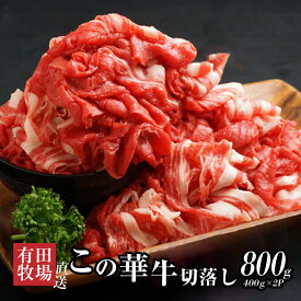 【ふるさと納税】有田牧場直送 この華牛切落し 800g - 切り落とし 赤身が美味しい EMO牛(エモー牛) 牛肉 有田牧畜産業オリジナルブランド牛 肩ロース/肩/モモ肉/バラ肉を使用した切り落とし 冷凍 ヘルシー 送料無料【宮崎県木城町】