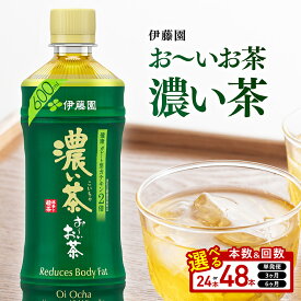 【ふるさと納税】 【本数・回数が選べる】伊藤園 お～いお茶 濃い茶 PET 600ml - 飲料類 飲みもの 緑茶 お茶 カテキン ペットボトル PET BBQ キャンプ イベント 焼肉 機能性表示食品 カテキン量2倍 備蓄 長期保存 送料無料 宮崎県川南町