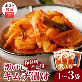 【ふるさと納税】【選べる内容量】＼ポスト投函／割り干しキムチ漬け 100g 1袋 3袋 漬物 つけもの おかず 惣菜 野菜 加工品 国産 食品 ご飯のお供 お弁当 おつまみ お買い物マラソン スーパーSALE 宮崎県 都農町 送料無料