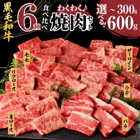 【ふるさと納税】生産者応援！！【内容量が選べる】訳あり 黒毛和牛 6種 焼肉 300g 600g 肉 牛 牛肉 赤身 経産牛 サーロイン 肩ロース リブロース モモ ウデ バラ ギフト 贈り物 BBQ バーベキュー 冷凍 ミヤチク 宮崎県 都農町 送料無料