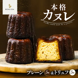 【ふるさと納税】【2週間以内発送】 ピッツェリアが作る 本格カヌレ 2種 セット プレーン トリュフ 計10個 お菓子 洋菓子 デザート 国産 おすすめ おやつ スイーツ 贈り物 プレゼント ギフト 個包装 洋酒 詰め合わせ バレンタイン ホワイトデー 宮崎県 都農町 送料無料