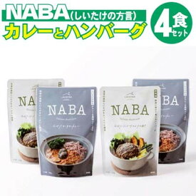 【ふるさと納税】レトルト カレー ハンバーグ NABA 計4食セット バターチキンカレー 2食＆ハンバーグアンチョビソース掛け 2食 セット お肉 加工食品 惣菜 スパイシー 子供
