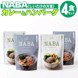 【ふるさと納税】レトルト カレー ハンバーグ NABA 計4食セット バターチキンカレー 2食＆ハンバーグアンチョビソース掛け 2食 セット　【 お肉 加工食品 惣菜 レトルト スパイシー 子供 】