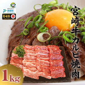 【ふるさと納税】 カルビ 焼肉 1kg （500g×2） 和牛 国産 BBQ バーベキュー 牛肉 カルビ 焼肉 黒毛 和牛 国産 宮崎 A4 A5等級