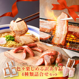 【ふるさと納税】【訳あり】色々楽しめる 4種類 詰合せ セット 肉 豚肉 粗びき フランクフルト ソーセージ ベーコン チャーシュー 規格外 惣菜 総菜 冷凍 薩摩ハム 鹿児島 おすすめ ランキング プレゼント ギフト