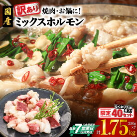 【ふるさと納税】【 数量限定 ！ 訳あり 】焼肉・お鍋に！ ミックスホルモン 1.75kg 肉 牛 国産 国内産 牛肉 ビーフ 焼肉 炒め物 鉄板焼き もつ鍋 おかず ホルモン モツ カット済 小分け カミチク 限定 期間限定 鹿児島 おすすめ ランキング プレゼント ギフト 冷凍 鍋