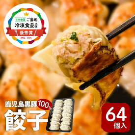 【ふるさと納税】 ＜選べる＞ 鹿児島 黒豚 100％ 餃子 32個 48個 64個 ギョーザ 豚 豚肉 肉 惣菜 冷凍 ご当地 冷凍食品 大賞 優秀賞 国内産 国産 パリパリ 簡単 生餃子 生 人気 ビッグファイブ 鹿児島 おすすめ ランキング プレゼント ギフト