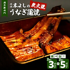 【ふるさと納税】うなぎの蒲焼 炭火焼 【内容量が選べる】 2切 × 3パック 5パック 送料無料 鹿児島市 土産 贈り物 セット タレ付き 鰻 うなぎ 蒲焼 真空パック 鹿児島名代 名店 うなぎ食堂 末よし うなぎの末よし 国産 鹿児島県産 丑の日 スタミナ 大隅 ひつまぶし グルメ