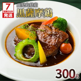 【ふるさと納税】【7営業日以内に発送】 鹿児島県産 黒薩摩鶏 レトルト シチュー ブラウンシチュー 柚子胡椒 300g 薩摩鶏 鶏肉 鶏 肉 デミグラスソース 洋食 こだわり 手作り 特産品 グルメ 贅沢 簡単調理 時短 調理済み 惣菜 さつま 鹿児島市 送料無料 洋食グリル 肝付