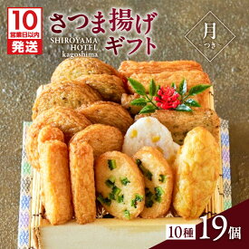 【ふるさと納税】【12/21入金まで年内発送】【10営業日以内に発送】 さつま揚げ ギフト 月〜つき〜 10種 19個 つきあげ 薩摩 本場 逸品 厳選 伝統 天ぷら 練り物 野菜 魚 すり身 惣菜 郷土料理 加工品 食品 おすすめ 人気 お土産 贈り物 プレゼント 冷蔵 グルメ 鹿児島市