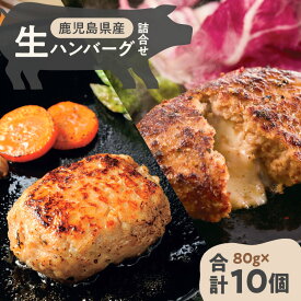 【ふるさと納税】 鹿児島県産 黒豚 生ハンバーグ 詰合せ 10個 800g ハンバーグ チーズ 豚 豚肉 肉 お肉 惣菜 総菜 焼くだけ 便利 簡単 時短 調理 おかず ストック 冷凍 セット 詰合せ 詰め合わせ 2種類 おいしい 牛一 大和 鹿児島 おすすめ ランキング プレゼント ギフト