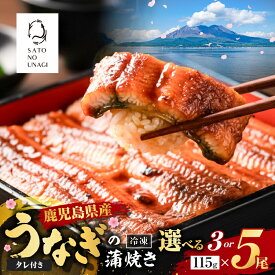 【ふるさと納税】＜選べる＞鹿児島県産 うなぎ 蒲焼 115g×3尾 345g以上 115g×5尾 575g以上 鰻 ウナギ 魚 魚介類 惣菜 総菜 国産 鰻重 鰻丼 ひつまぶし 土用の丑の日 贅沢 冷凍 敬老の日 サトウ 鹿児島市 おすすめ ランキング プレゼント ギフト