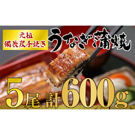 【ふるさと納税】 ＜国産＞ 備長炭手焼 九州産有頭うなぎ蒲焼5尾セット 計600g 特製タレ付き！タレと炭の香り豊かな備長炭焼き鰻のかばやき！ うなぎ 国産 九州 本格 鰻 ウナギ 蒲焼 冷凍 湯煎 レンジ 解凍 鰻丼 鰻重 ひつまぶし 魚 土用の丑【大隅うなぎ販売有限会社】